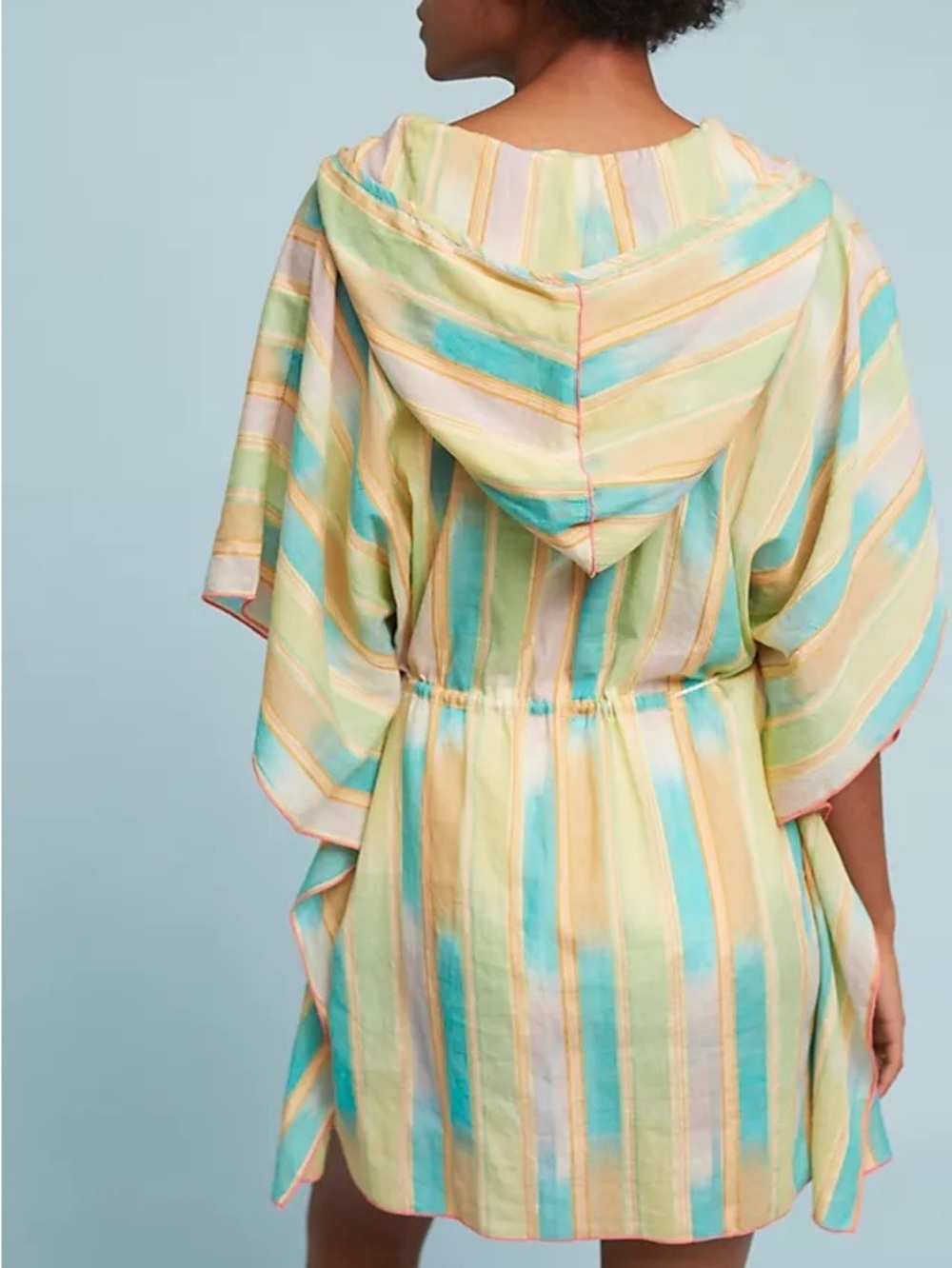 NWT Anthropologie Lilka Striped Pastel Beach Cover-Up Tunic Dress - Picture 3 of 9